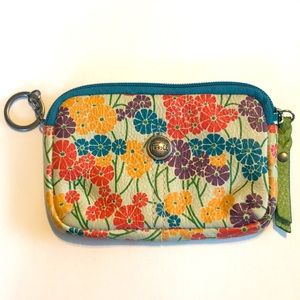 Fossil Key Chain Case Floral design